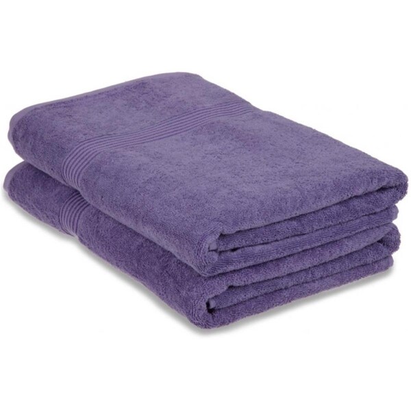 Superior Egyptian Cotton 2-Piece Bath Sheet Set  Royal Purple - NS BSHEET RP