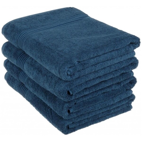 Superior Egyptian Cotton 4-Piece Bath Towel Set Sapphire - NS BTOWEL SP