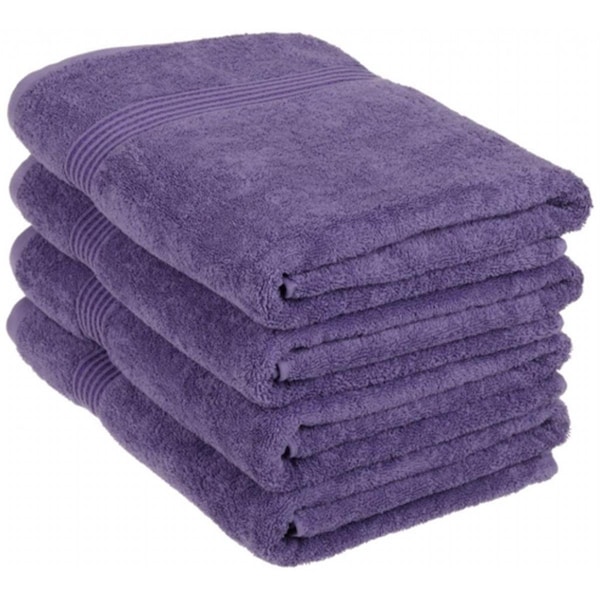 Superior Superior Egyptian Cotton 4-Piece Bath Towel Set  Royal Purple - NS BTOWEL RP