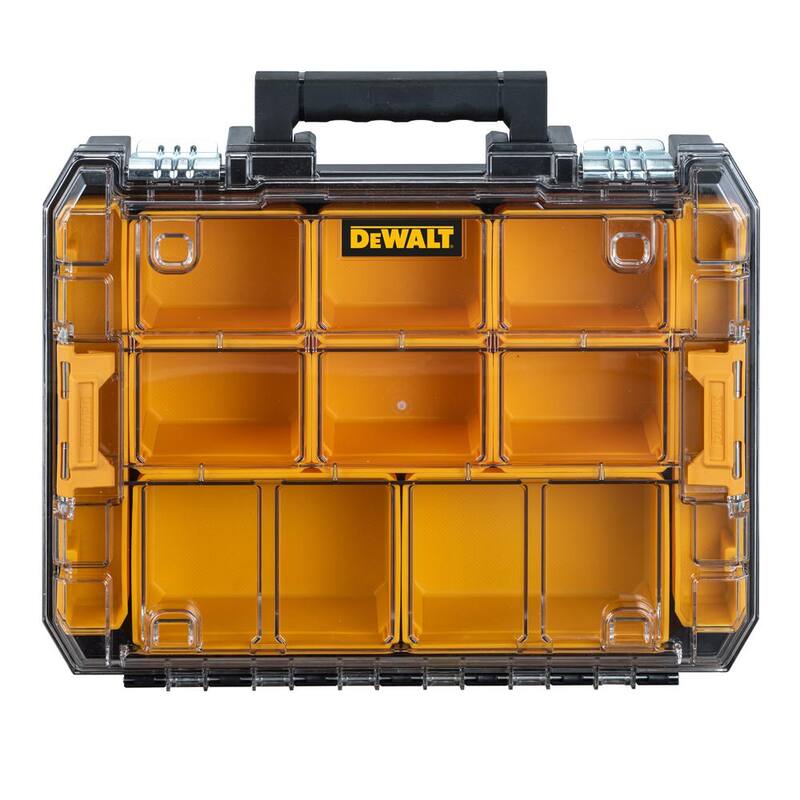 DEWALT TSTAK V 7 in. Stackable 9-Compartment Small Parts & Tool Storage Organizer - DWST17805