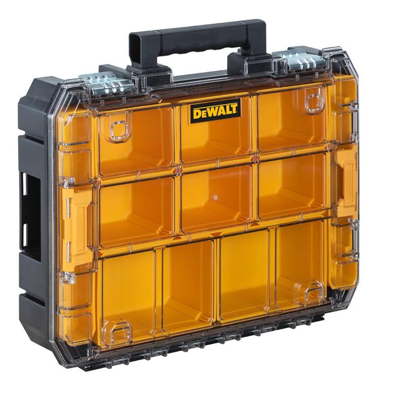 DEWALT TSTAK V 7 in. Stackable 9-Compartment Small Parts & Tool Storage Organizer - DWST17805