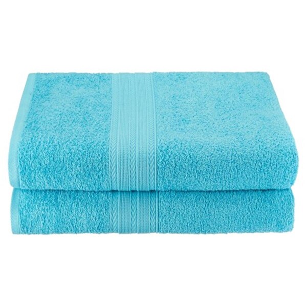 Superior Eco-Friendly 100 Percent Ringspun Cotton Bath Sheet Towel Set - Turquoise, 2PK - EF-BSHEET TQ
