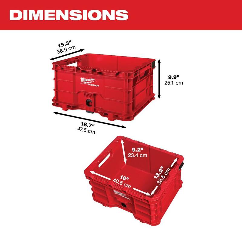 Milwaukee PACKOUT 20 in. 2-Wheel Utility Cart with (1) PACKOUT Tool Storage Crate - 48-22-8415-48-22-8440x1