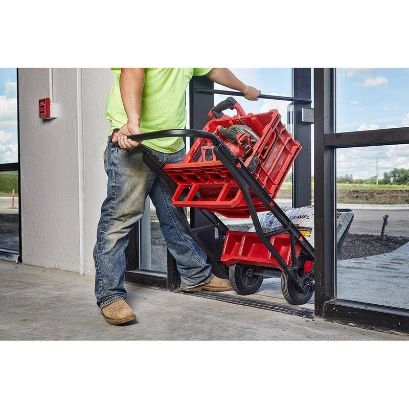 Milwaukee PACKOUT 20 in. 2-Wheel Utility Cart with (1) PACKOUT Tool Storage Crate - 48-22-8415-48-22-8440x1
