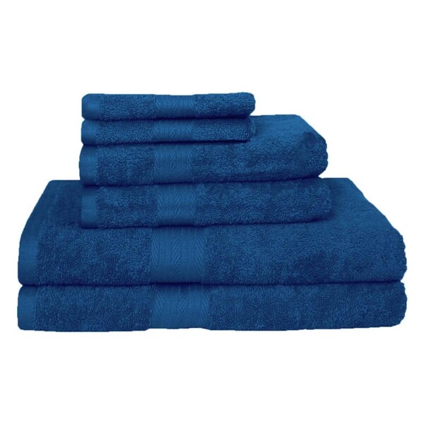 Madison Park Signature 6 Piece Bath Towel Set, Blue, 6PK - MPS73-416