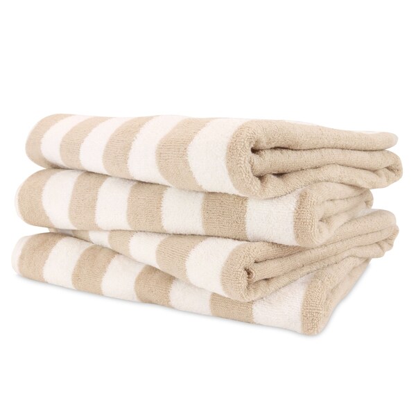California Cabana Towels 30 x 70 - Beige , 4PK - CABANA-BG