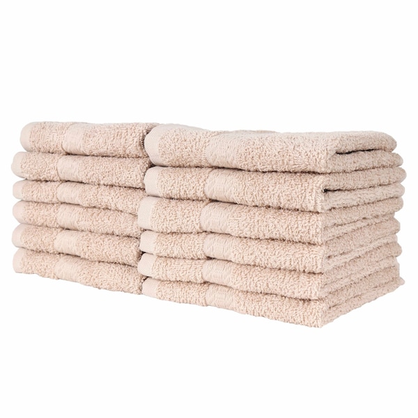 True Colors True Color Beige Wash Cloths , 12PK - WASH-BEIGE