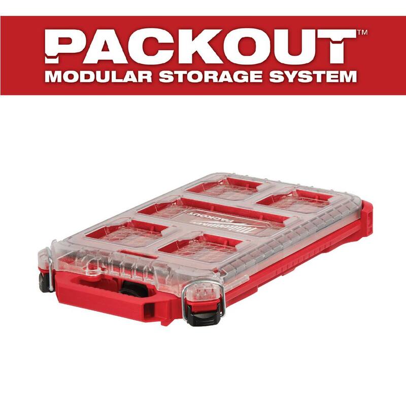 Milwaukee PACKOUT 5-Compartment Low-Profile Compact Small Parts Organizer (5-Pack) - 48-22-8436x5