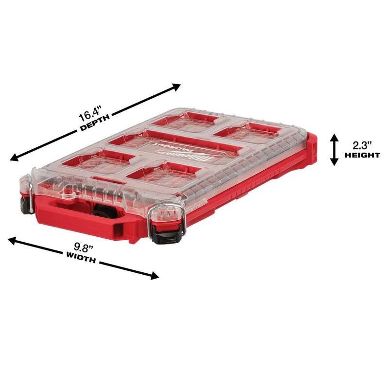 Milwaukee PACKOUT 5-Compartment Low-Profile Compact Small Parts Organizer (5-Pack) - 48-22-8436x5
