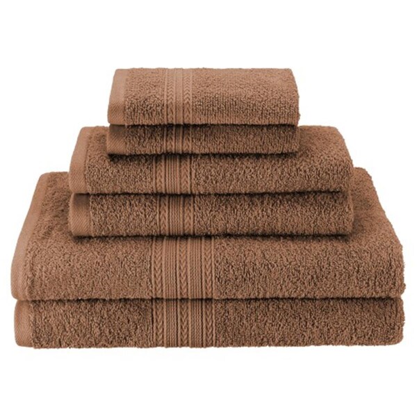 Superior Eco-Friendly 100 Percent Ringspun Cotton Towel Set - Cranberry, 6PK - EF-6 PC SET CB