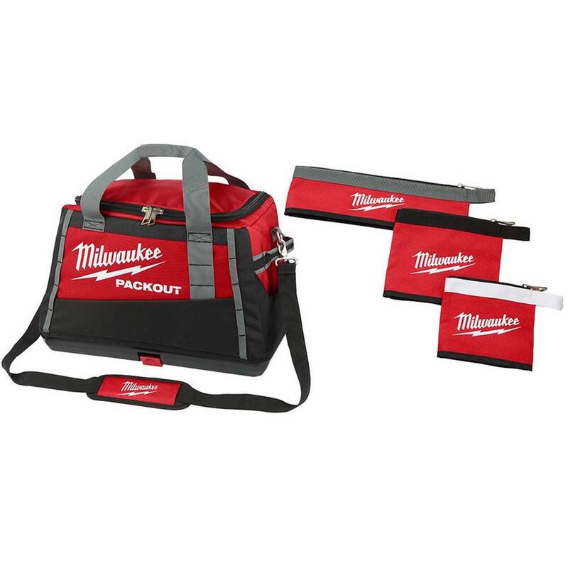 Milwaukee 20 in. PACKOUT Tool Duffle Bag with Multi-Size Zipper in Red (3-Pack) - 48-22-8322-48-22-8183