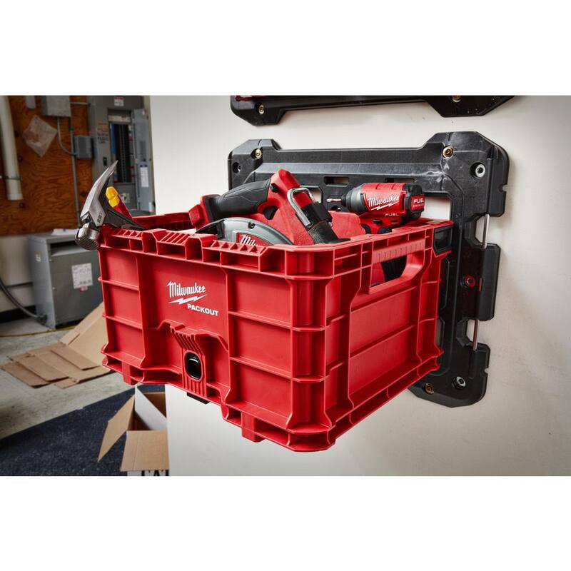 Milwaukee PACKOUT Tool Storage Crate with Mounting Plate - 48-22-8440-48-22-8485