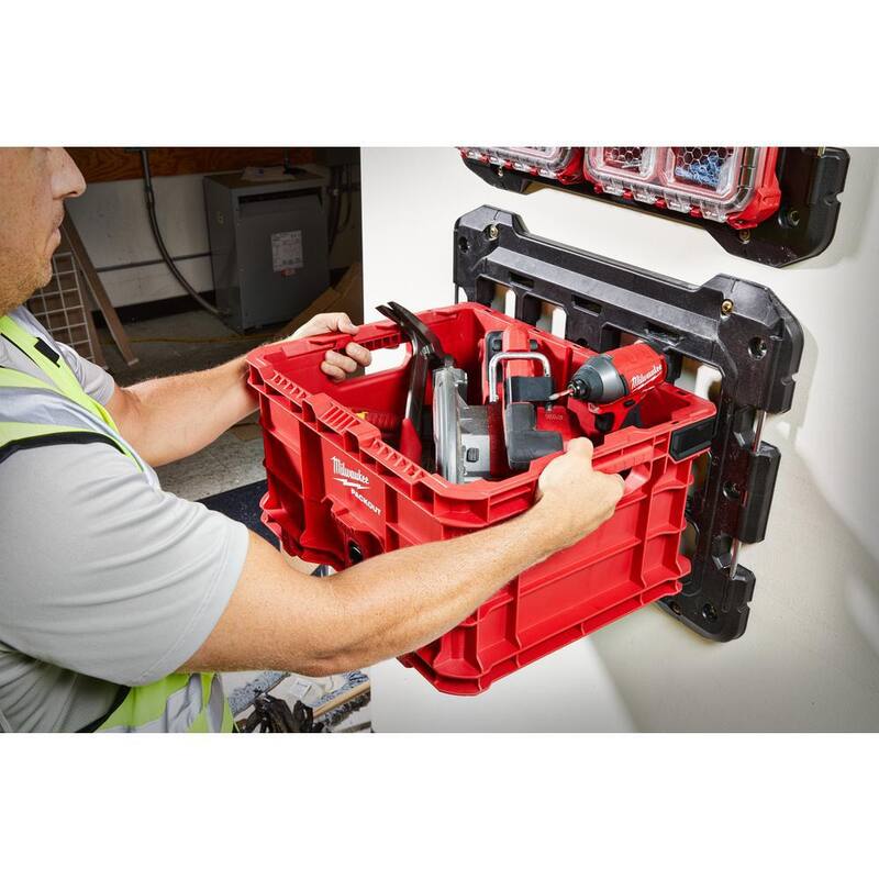 Milwaukee PACKOUT Tool Storage Crate with Mounting Plate - 48-22-8440-48-22-8485