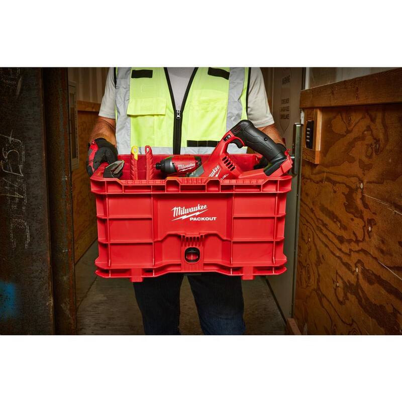 Milwaukee PACKOUT Tool Storage Crate with Mounting Plate - 48-22-8440-48-22-8485