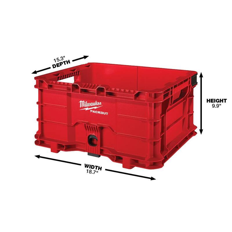 Milwaukee PACKOUT Tool Storage Crate with Mounting Plate - 48-22-8440-48-22-8485