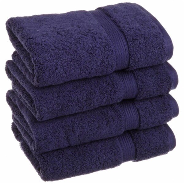 Superior 900GSM Egyptian Cotton 4-Piece Hand Towel Set  Navy Blue - 900GSM HAND NB