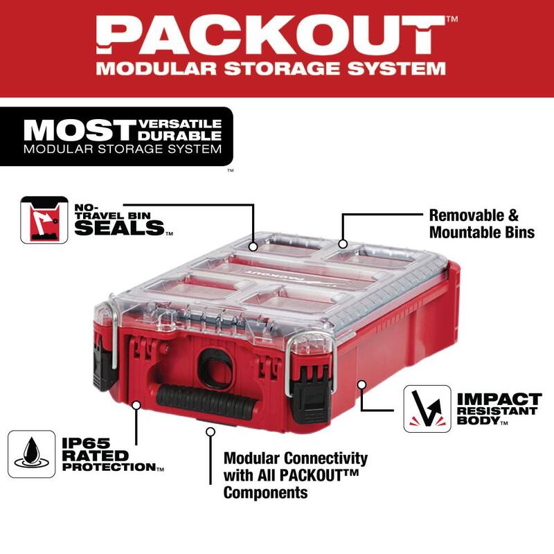 Milwaukee PACKOUT 5-Compartments Small Parts Organizer (3-Pack) - 48-22-8435x3