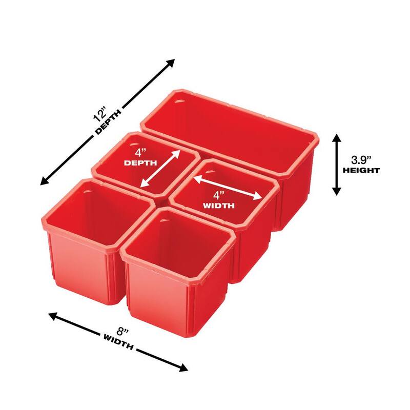 Milwaukee PACKOUT 5-Compartments Small Parts Organizer (3-Pack) - 48-22-8435x3