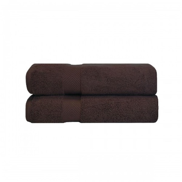Superior Superior ZT BTOWEL EX Zero Twist Cotton Bath Towel Set - Expresso; 2 Pieces - ZT BTOWEL EX