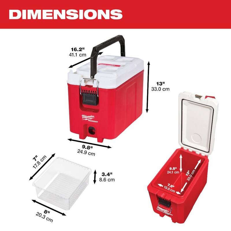 Milwaukee 15 in. PACKOUT Tool Bag/Tote with 16 Qt. Cooler - 48-22-8321-48-22-8460