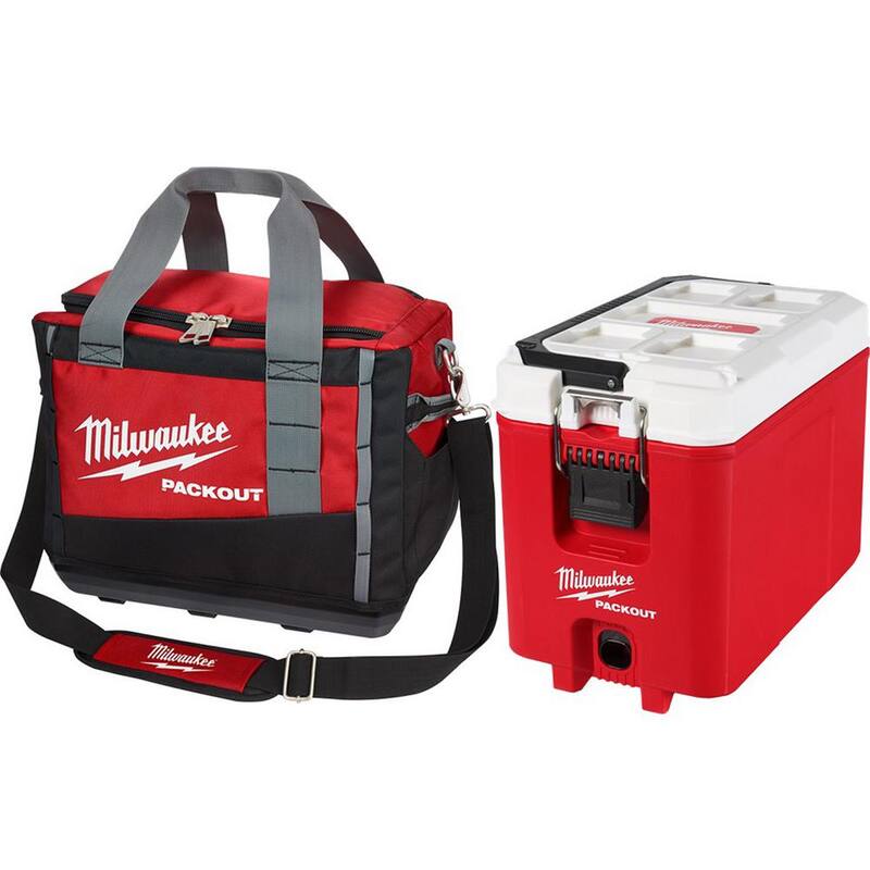Milwaukee 15 in. PACKOUT Tool Bag/Tote with 16 Qt. Cooler - 48-22-8321-48-22-8460