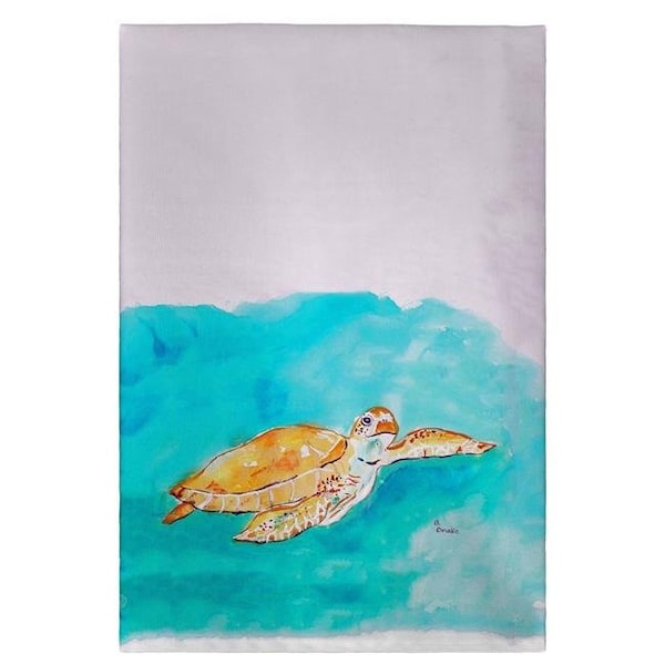 Betsy Drake Betsy Drake GT156 Brown Sea Turtle Guest Towel - 20 x 20 in. - GT156
