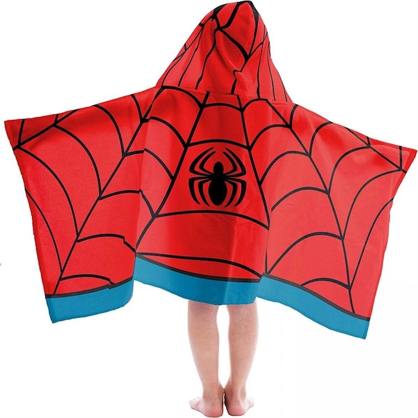 Kd Encimera Suit Hooded Poncho Towel, Red & Blue - KD3065369
