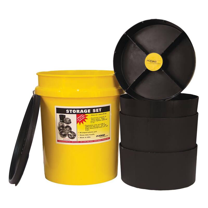 King Innovation Contractor Storage Organizer Pail with Lid and Trays - 47502