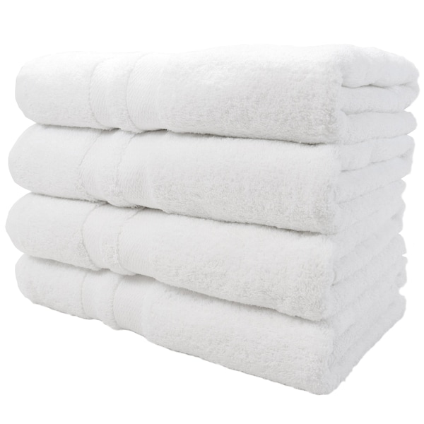 Monarch Brands Magellan 27in x 54in Bath Towels , White, 36PK - MAG2754-17-CS