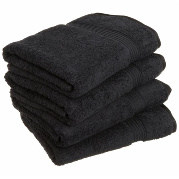 Superior Egyptian Cotton 4-Piece Bath Towel Set Black - NS BTOWEL BK