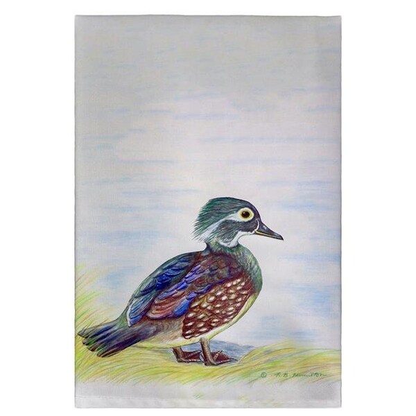 Betsy Drake Betsy Drake GT149B F Wood Duck Script Guest Towel - 20 x 20 in. - GT149B