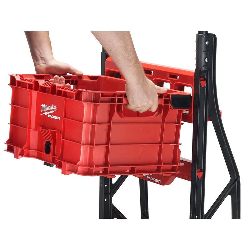 Milwaukee PACKOUT 20 in. 2-Wheel Utility Cart with (3) PACKOUT Tool Storage Crates - 48-22-8415-48-22-8440x3