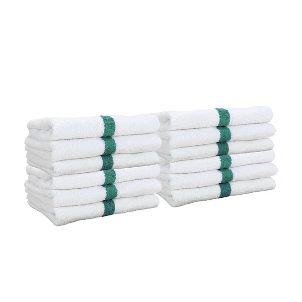 Monarch Brands Gym Power Hand Towels , Green, 12PK - PNP-PWR-1627-3GRCS