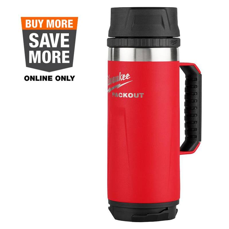 Milwaukee PACKOUT Red 18 Oz. Insulated Mug with Sip Lid - 48-22-8394R