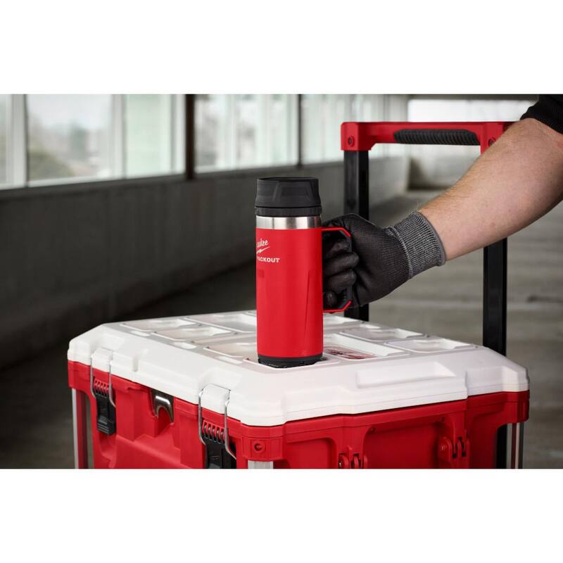Milwaukee PACKOUT Red 18 Oz. Insulated Mug with Sip Lid - 48-22-8394R