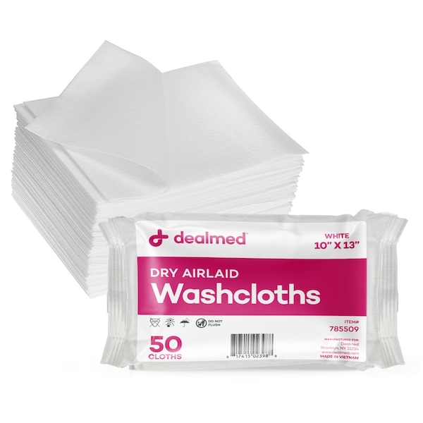 Dealmed Dry Wash Cloths, 10 X 13, 800PK - 785509