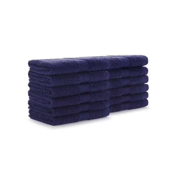 Monarch Brands True Color Wash Cloths , Navy, 12PK - P-WASH-NAVY