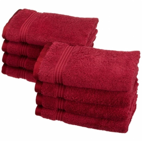 Superior Egyptian Cotton Hand Towel Set Burgundy, 8-Piece Set - NS HTOWEL BG