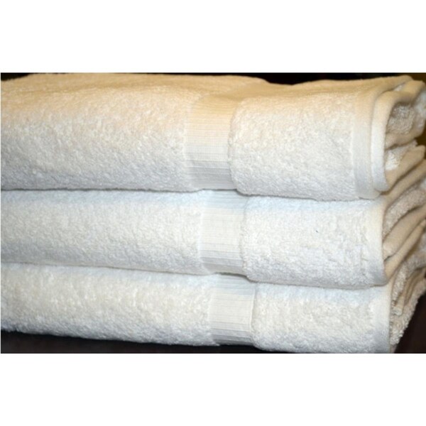 Rifz GOB Collection Cotton Bath Towels, White , 6PK - GOB27541506