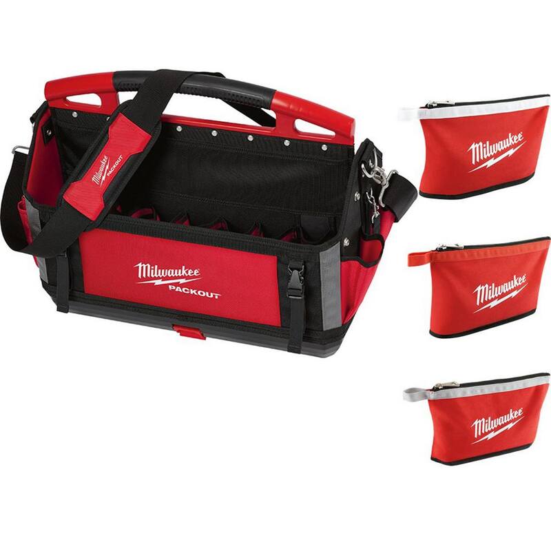 Milwaukee 20 in. PACKOUT Tote with Zipper Tool Bags in Multi-Color (3-Pack) - 48-22-8320-48-22-8193