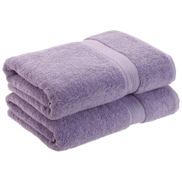 Superior 900GSM Egyptian Cotton 2-Piece Bath Towel Set  Purple - 900GSM BATH PR