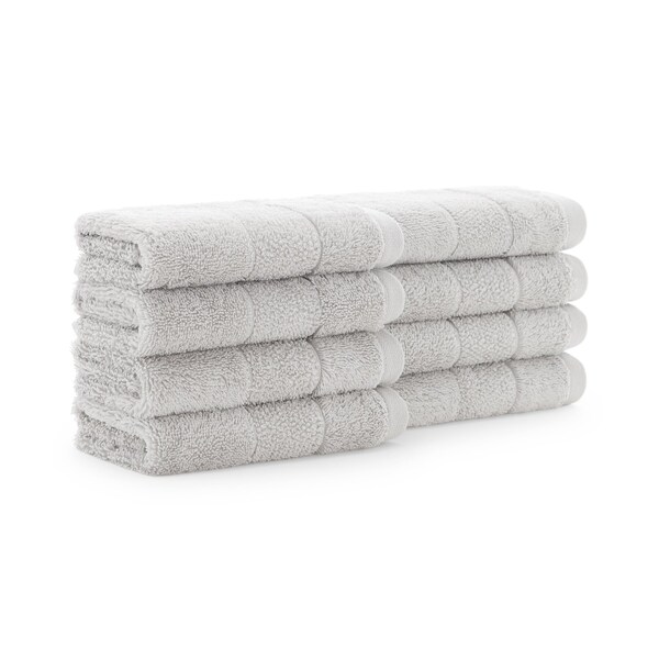 Monarch Brands Turkish Washcloths, 13in x 13in, Solid , Gray, 8PK - PNP-WC-TS-1313-1-75-GRY