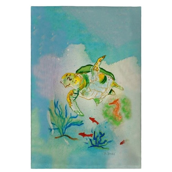 Betsy Drake Betsy Drake GT098 Sea Turtle Guest Towel - 20 x 20 in. - GT098