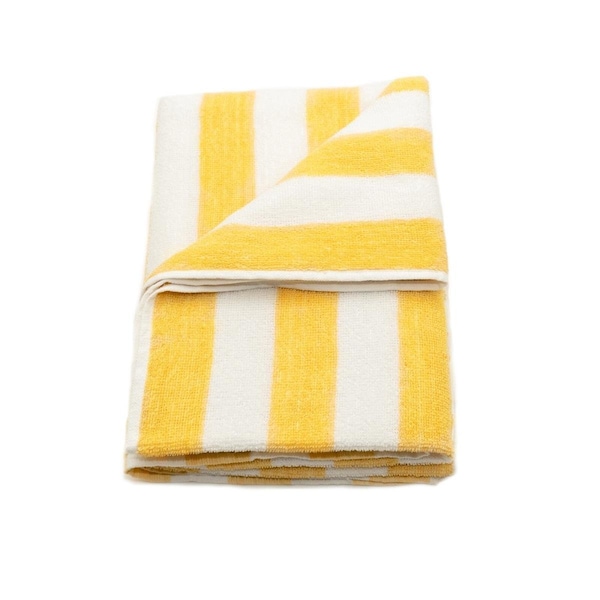 Kd Bufe GOC Cotton Vat Dyed Stripes Pool Towel Yellow, 3PK - KD3192188