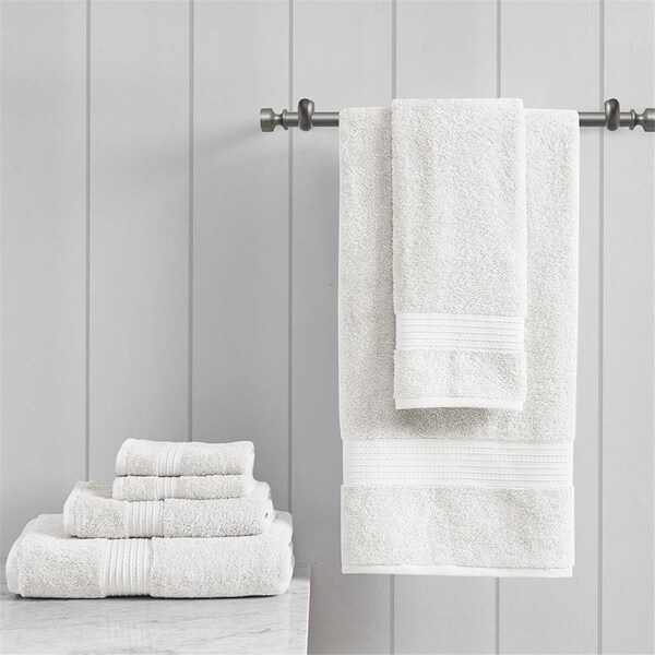 Madison Park White 100 Percent Cotton Towel Set, 6 Piece - MP73-6182