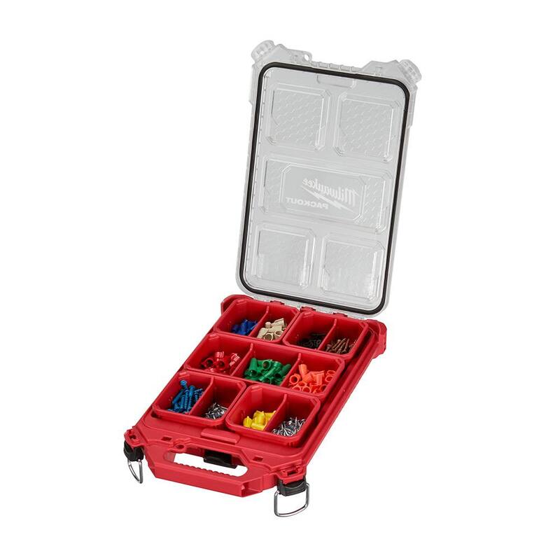 Milwaukee PACKOUT 5-Compartment Low-Profile Small Parts Organizer (2-Pack) - 48-22-8436X2
