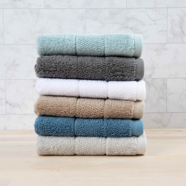 Aston & Arden Turkish SOLID Blue  Washcloths , 8PK - WC-TS-1313-1.75-CBL