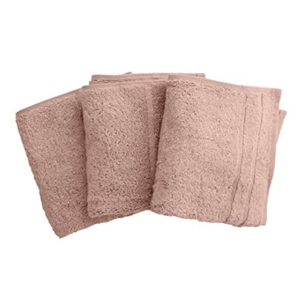 Cariloha Bamboo Washcloths Set for Unisex, Blush - 3 Piece - I0117084