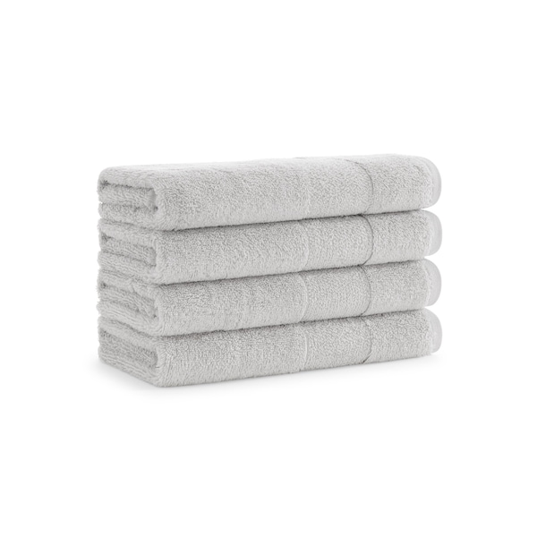 Monarch Brands Turkish Hand Towels, 18in x 32in, Solid , Gray, 4PK - PNP-HT-TS-1832-5-4-GRY