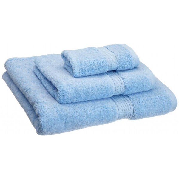 Superior 900GSM Egyptian Cotton 3-Piece Towel Set  Light Blue - 900GSM 3 PC SET LB